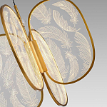 Люстра с гравировкой на акриловых плафонах Gravyura Bronze D 50 см варинант исполнения - 3 | Loft Concept в Твери