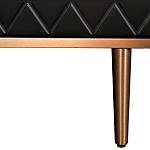 Комод черный округлой формы с рельефным фасадом Black Cut варинант исполнения - 7 | Loft Concept в Твери