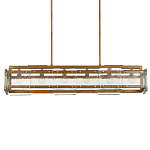 Люстра прямоугольная из толстого литого стекла Cast Glass варинант исполнения - 1 | Loft Concept в Твери