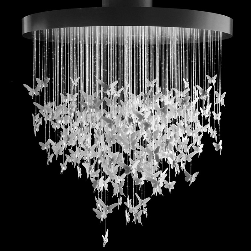 Люстра Night Fairy Chandelier Белый Черный Люстра Night Fairy Chandelier Белый Черный в Твери | Loft Concept