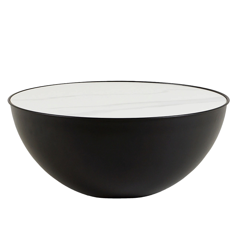 Столик журнальный в форме полусферы Table Bowl Черный Белый Столик журнальный в форме полусферы Table Bowl Черный Белый в Твери | Loft Concept