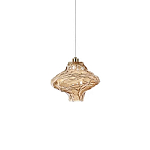 Подвесной светильник с плафоном из фактурного светло-янтарного стекла Light Ensemble варинант исполнения - 2 | Loft Concept в Твери