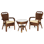 Комплект террасный из ротанга Eloise коричневый варинант исполнения - 1 | Loft Concept в Твери