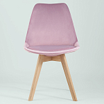 Стул с мягким велюровым сиденьем Arvika Pink варинант исполнения - 3 | Loft Concept в Твери
