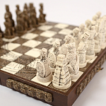 Шахматы  из  камня Cargador del Tiempo Chess Мексика ручная работа варинант исполнения - 4 | Loft Concept в Твери