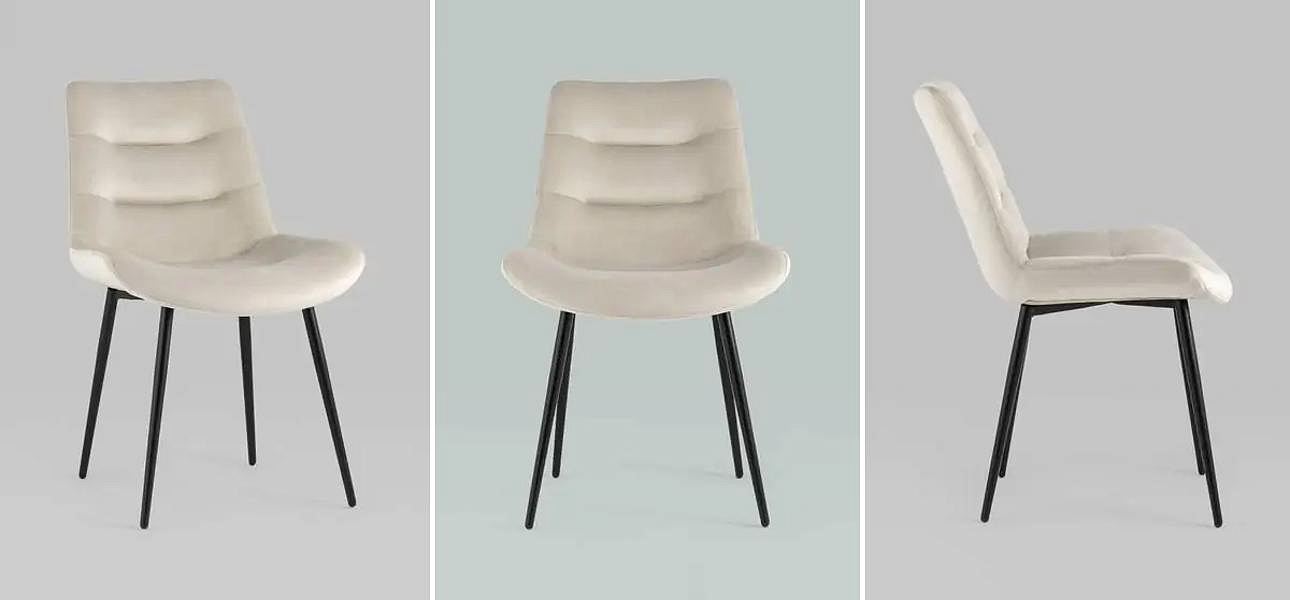 Стул Austin Chair Молочный Веелюр Стул Austin Chair Молочный Веелюр - Loft-Concept в Твери