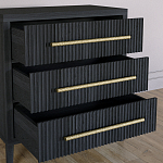 Комод Primo с 3 выдвижными ящиками Черный дуб варинант исполнения - 6 | Loft Concept в Твери