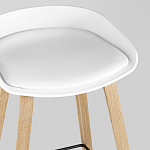 Барный стул на ножках из натурального дерева Boras White варинант исполнения - 7 | Loft Concept в Твери