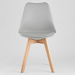 Стул с основой из пластика и мягким сиденьем Arvika Grey варинант исполнения - 2 | Loft Concept в Твери