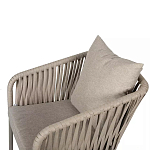 Стул серо-бежевый с декоративным плетением на спинке и подлокотниках Chair Weave варинант исполнения - 8 | Loft Concept в Твери