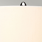 Настольная лампа с шарообразным прозрачным основанием из цветного переработанного стекла и белым цилиндрическим абажуром Elstead Lighting варинант исполнения - 9 | Loft Concept в Твери