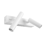 Бра с двумя цилиндрическими повортными спотами белого цвета Trumpet tube варинант исполнения - 2 | Loft Concept в Твери