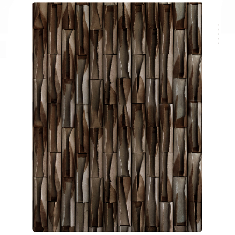 Дизайнерское Современное Панно Rhythmic Waves шоколадный цвет Шоколад в Твери | Loft Concept 