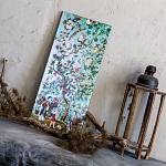 Постер на холсте в стиле шинуазри с изображением сада Chinoiserie Imperial Peach Garden Poster варинант исполнения - 2 | Loft Concept в Твери