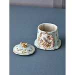 Шкатулка голубого цвета с рисунком и состаренным эффектом Eden Garden варинант исполнения - 6 | Loft Concept в Твери