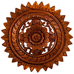 Панно из дерева круглое Flower Panel With Trees варинант исполнения - 1 | Loft Concept в Твери