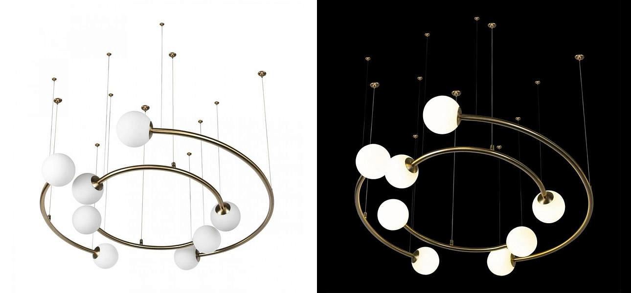 Дизайнерская Модульная Люстра PLANETARY two rings Gold 80 см Дизайнерская Модульная Люстра PLANETARY two rings Gold 80 см - Loft-Concept в Твери