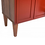 ТВ-тумба красная из массива бука с 2-мя дверками и ящиком Wenge Light варинант исполнения - 6 | Loft Concept в Твери