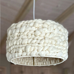 Вязаный шерстяной светильник Knitted wool lamp Cylinder варинант исполнения - 2 | Loft Concept в Твери