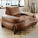 Кресло кожаное с деревянным каркасом Medieval Furniture варинант исполнения - 4 | Loft Concept в Твери