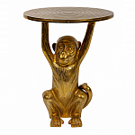 Столик с подстольем в виде обезьянки Bombay Gold варинант исполнения - 2 | Loft Concept в Твери