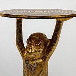 Столик с подстольем в виде обезьянки Bombay Gold варинант исполнения - 4 | Loft Concept в Твери