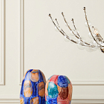 Люстра  с круглыми прозрачными шарами на серебряном каркасе Silver Stalk варинант исполнения - 3 | Loft Concept в Твери