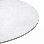 Круглый обеденный стол с белой мраморной столешницей White Tabletop on Black Base варинант исполнения - 6 | Loft Concept в Твери