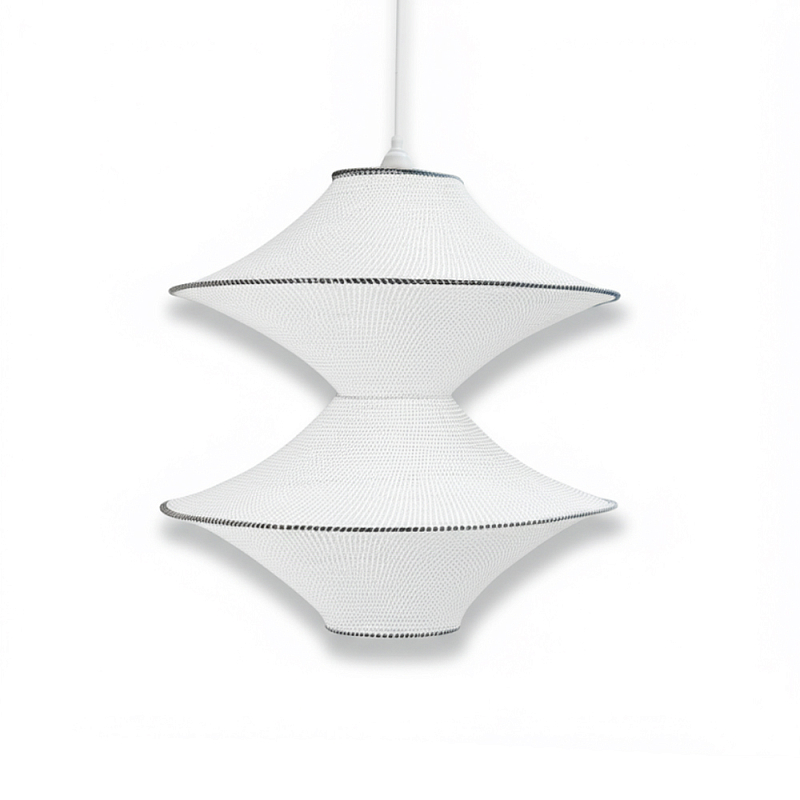 Подвесной вязаный белый светильник «Звезда Востока 02» Белый в Твери | Loft Concept 