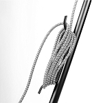 Торшер в виде прожектора с круглым тканевым абажуром на треноге черного цвета Radiance Éclat варинант исполнения - 7 | Loft Concept в Твери