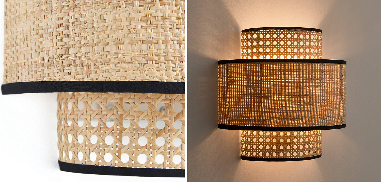 Бра Ottar Wicker Double lampshade - Loft-Concept в Твери