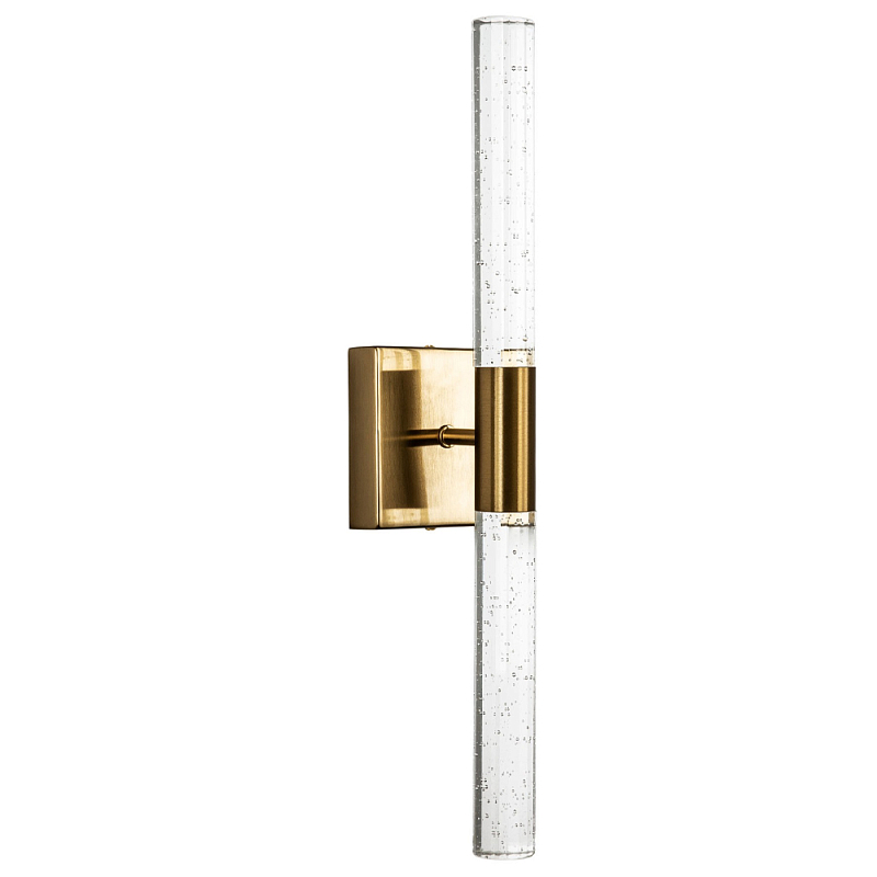 Бра со стеклянным плафоном латунь Gileberte Glass Tube Wall Lamp Brass Прозрачное Стекло Латунь Бра со стеклянным плафоном латунь Gileberte Glass Tube Wall Lamp Brass Прозрачное Стекло Латунь в Твери | Loft Concept