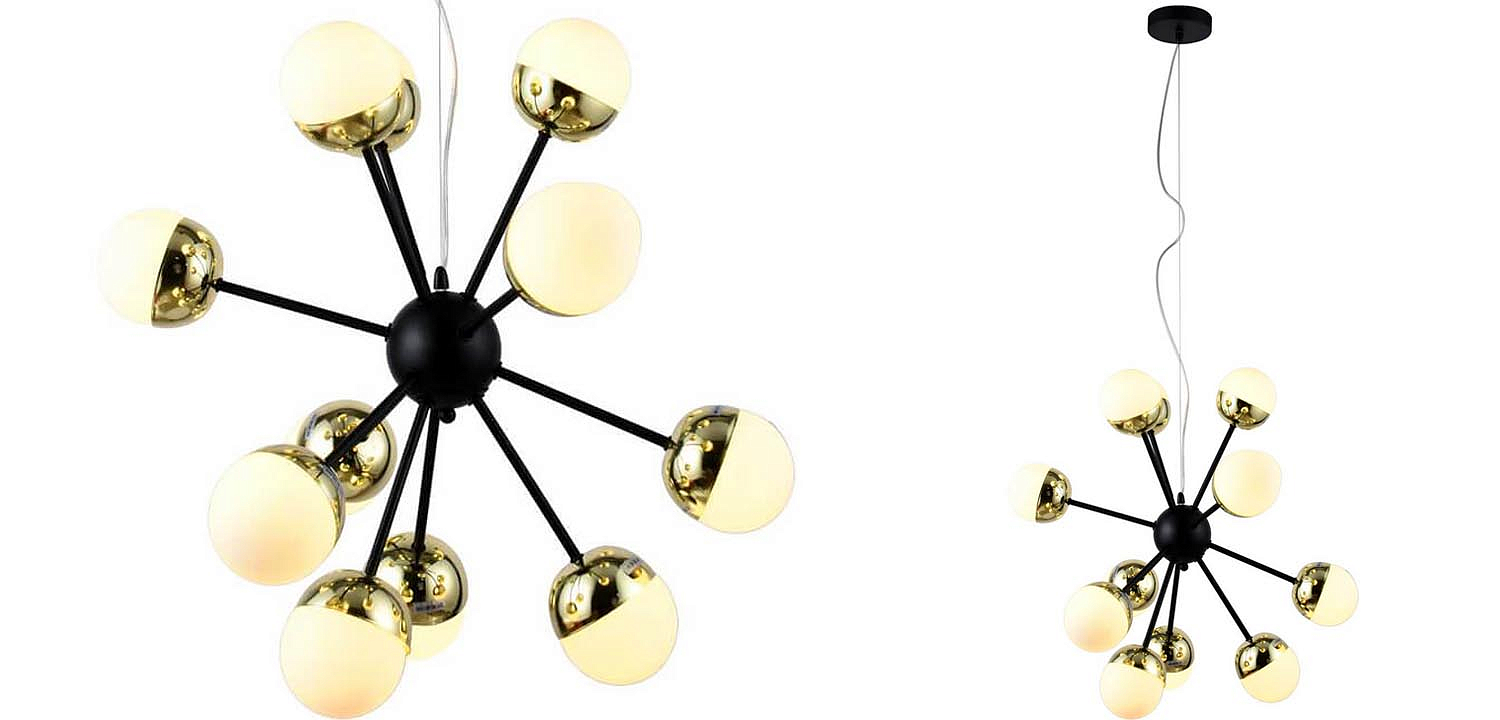 Люстра Sputnik White and Gold Globe Chandelier 12 Люстра Sputnik White and Gold Globe Chandelier 12 - Loft-Concept в Твери
