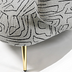 Кресло мягкое с принтом на золотистых ножках Onlooker варинант исполнения - 2 | Loft Concept в Твери