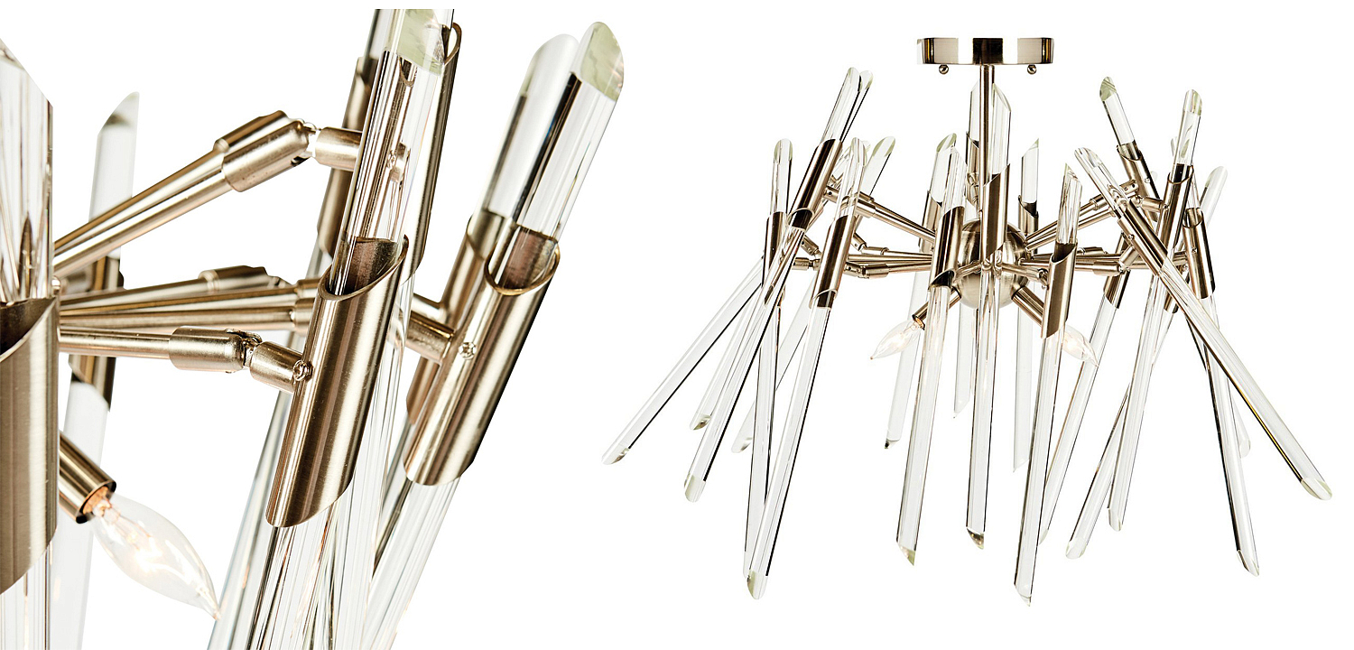 Потолочный светильник Ice Rods Chandelier nickel - Loft-Concept в Твери