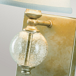 Бра со стеклянным шарообразным декором с пузырьками и бежевым абажуром Feiss варинант исполнения - 3 | Loft Concept в Твери