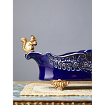 Чаша темно-синего цвета из фарфора с бронзовыми фигурками белок Eden Garden porcelain and bronze варинант исполнения - 2 | Loft Concept в Твери