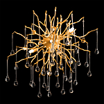 Бра с лучеобразным основанием и подвесками из прозрачного стекла в виде длинных капель Droplet Chandelier варинант исполнения - 2 | Loft Concept в Твери