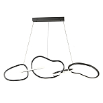 Люстра подвесная  5-ю асимметричными кольцами черного цвета Ring Horizontal варинант исполнения - 1 | Loft Concept в Твери