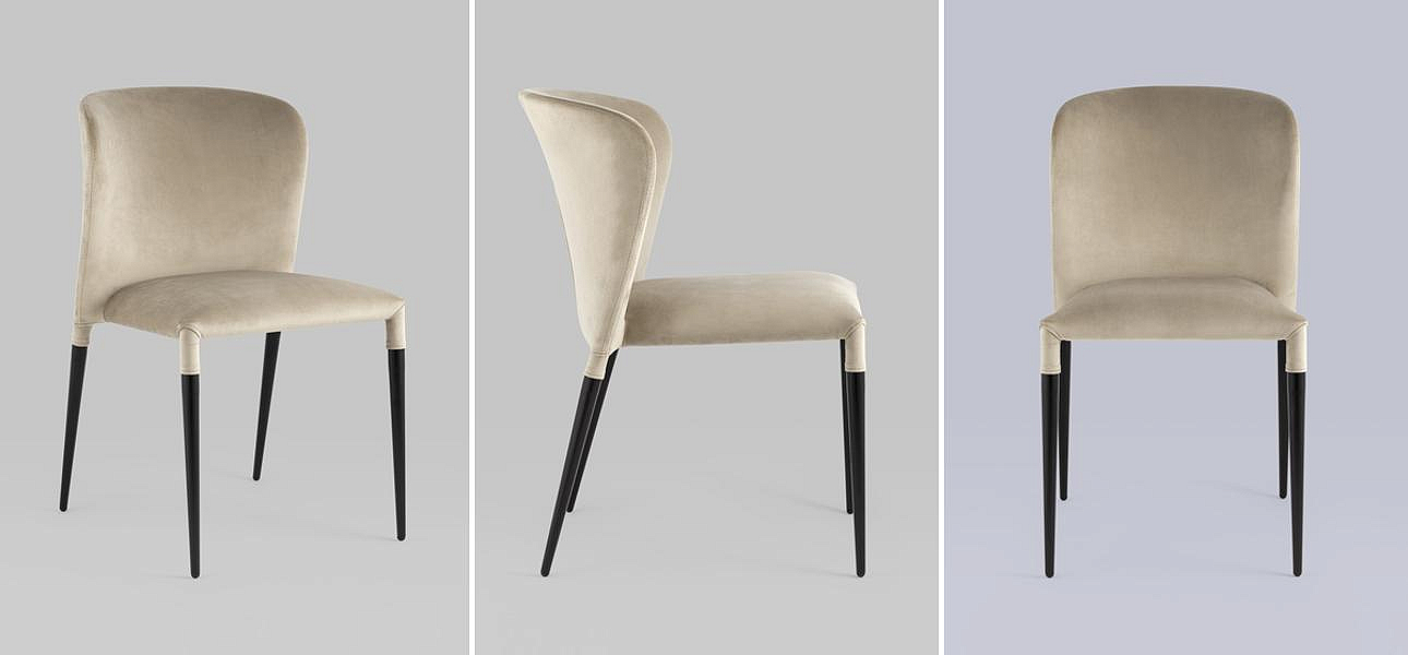 Стул Lori Chair Бежевый Велюр - Loft-Concept в Твери