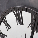 Часы настенные зеркальные с чёрным металлическим циферблатом Mirror Tower Clock варинант исполнения - 4 | Loft Concept в Твери