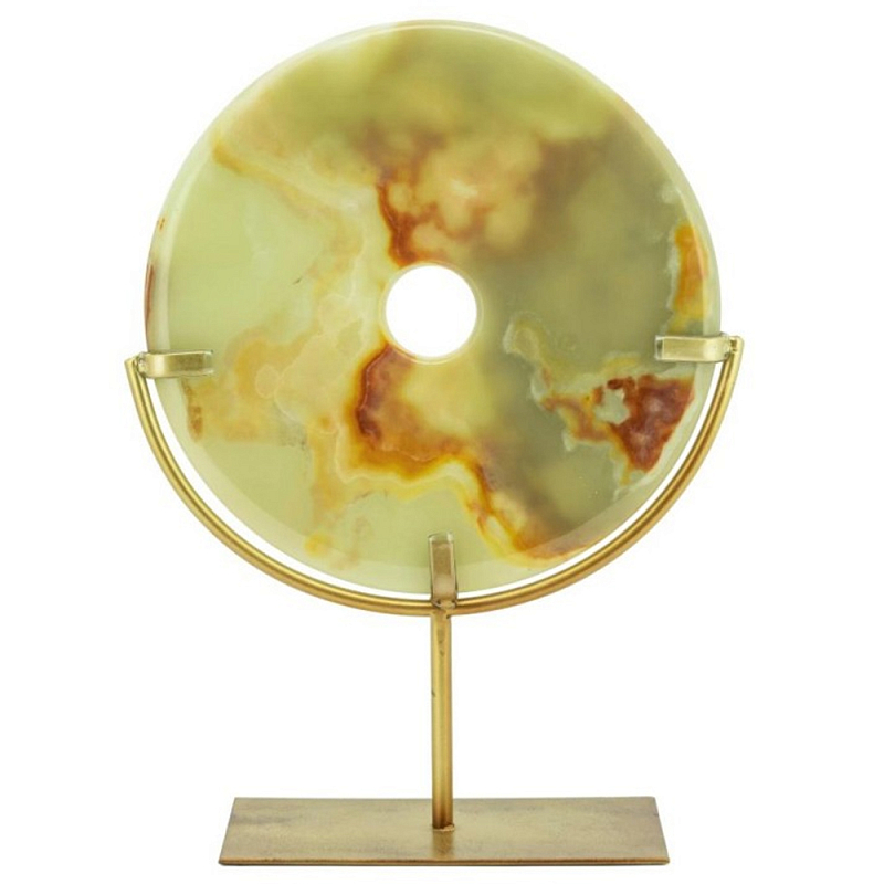 Статуэтка Disk Jade Stand Small Золотой Зеленый Статуэтка Disk Jade Stand Small Золотой Зеленый в Твери | Loft Concept