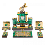 Настольный письменный набор из малахита с декором в виде лошади Leader Organizer варинант исполнения - 1 | Loft Concept в Твери