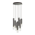 Люстра каскадная с 7-ю цилиндрическими плафонами из стекла Luminous Cylinders варинант исполнения - 2 | Loft Concept в Твери