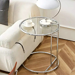 Дизайнерский журнальный стол круглый на стальном каркасе Fahek варинант исполнения - 2 | Loft Concept в Твери