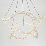 Двухъярусная кольцевая люстра с хрустальным декором Gilbertine Crystal Wavy Ring Chandelier варинант исполнения - 3 | Loft Concept в Твери