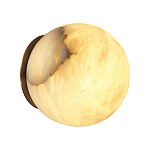 Настенно-потолочный светильник с плафоном в форме шара из алебастра Cryptocrystalline Stone варинант исполнения - 8 | Loft Concept в Твери