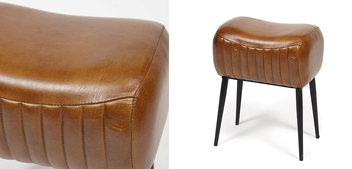 Пуф из кожи буйвола Industrial leather pouf Пуф из кожи буйвола Industrial leather pouf - Loft-Concept в Твери
