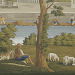 Обои ручная роспись Monuments of Paris Roberts on scenic paper варинант исполнения - 1 | Loft Concept в Твери