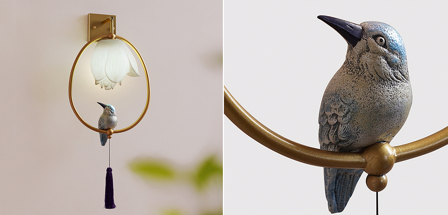 Бра White Flower and bird Sconce Бра White Flower and bird Sconce - Loft-Concept в Твери